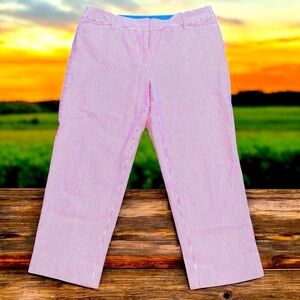 Talbots Perfect Crop Red& White Striped Size 8P Great Condition